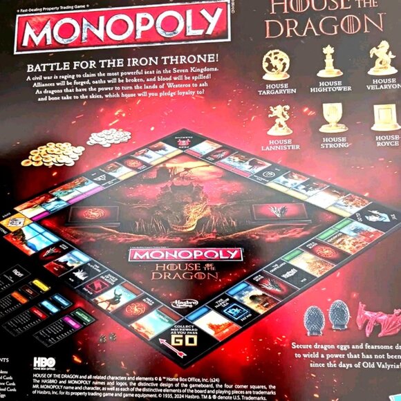 Monopoly House of the Dragon Edition Board Game New + Sealed - Picture 3 of 5